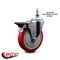 Service Caster 5 Inch Red Polyurethane 12 Inch Threaded Stem Caster with Brake SCC-TS20S514-PPUB-RED-PLB-121315 - alternate 2